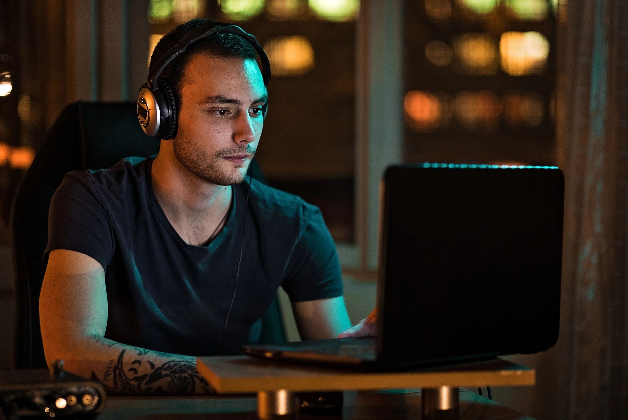 Professional providing technical support at a workstation